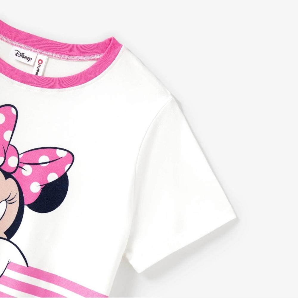 Women Disney T-Shirts Minnie Mouse Shirts with Pink Striped Print ( Naia™) - Picture 8 of 8
